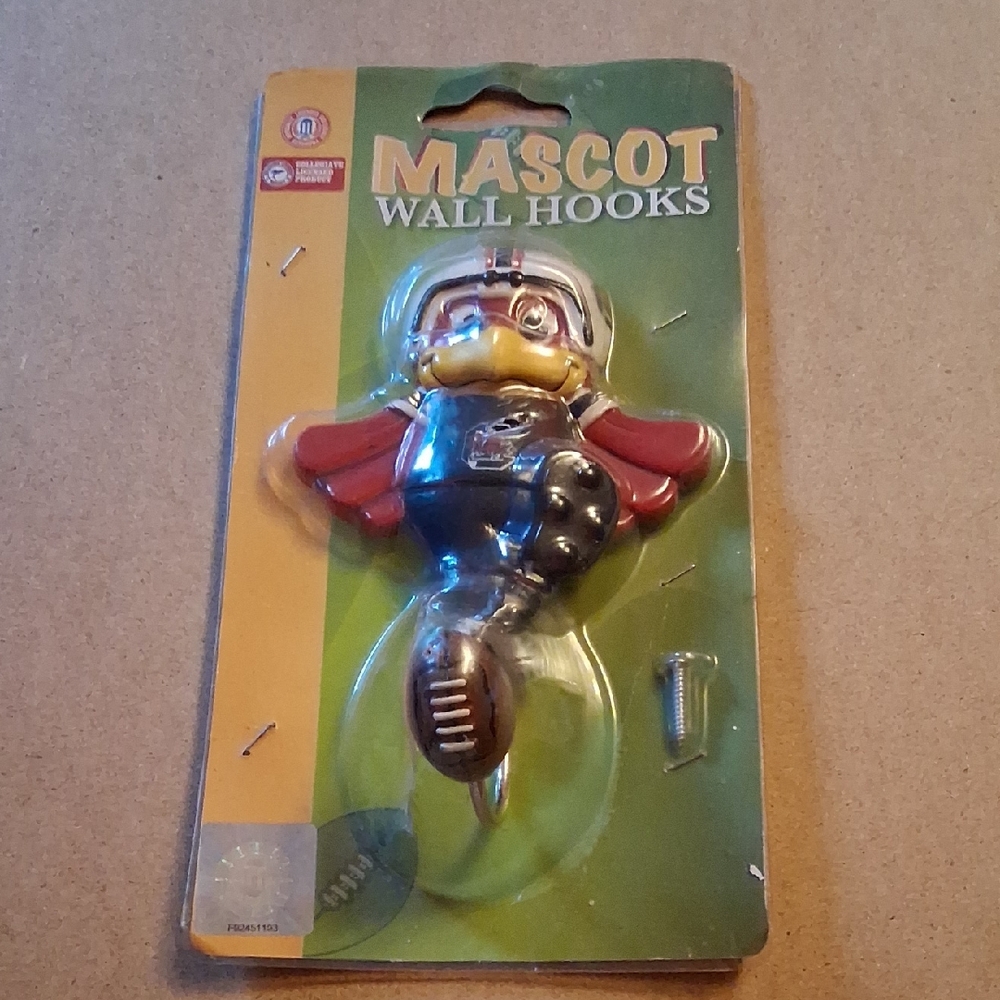 South Carolina Gamecocks Mascot Wall Hook with Football Design